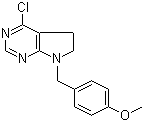 structure of CAS# 853680-76-9, 4-Chloro-6,7-dihydro-7-[(4-methoxyphenyl)methyl]-5H-pyrrolo[2,3-d]pyrimidine