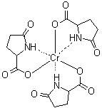 5-Oxo-DL-proline chromium complex molecular structure (CAS 85392-56-9)