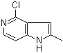 structure of CAS# 854018-87-4, 4-Chloro-2-methyl-1H-pyrrolo[3,2-c]pyridine