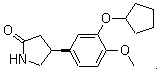 structure of CAS# 85416-73-5, (+)-Rolipram;(S)-(+)-Rolipram; (S)-Rolipram; (S)-4-[3-(Cyclopentyloxy)-4-methoxyphenyl]-2-pyrrolidinone