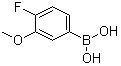 structure of CAS# 854778-31-7, 4-Fluoro-3-methoxyphenylboronic acid;4-Fluoro-5-methoxyphenylboronic acid