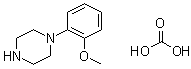 1-(2-甲氧基苯基)哌嗪碳酸盐分子结构 (CAS 85508-33-4)