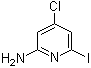 4-氯-6-碘-2-吡啶胺分子结构 (CAS 856169-93-2)
