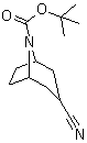structure of CAS# 856900-26-0, 3-Cyano-8-azabicyclo[3.2.1]octane-8-carboxylic acid tert-butyl ester