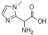 alpha-Amino-1-methyl-1H-imidazole-2-acetic acid molecular structure (CAS 85692-43-9)