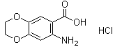 7-Amino-1,4-benzodioxan-6-carboxylic acid hydrochloride molecular structure (CAS 857020-56-5)