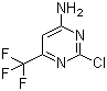 2-Chloro-6-(trifluoromethyl)pyrimidin-4-amine molecular structure (CAS 85730-36-5)