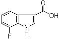 结构式 CAS# 858515-66-9, 7-氟-1H-吲哚-3-羧酸