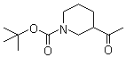 结构式 CAS# 858643-92-2, 3-乙酰基-1-哌啶甲酸叔丁酯