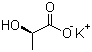 Potassium L-lactate molecular structure (CAS 85895-78-9)