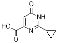 structure of CAS# 858956-25-9, 2-Cyclopropyl-1,6-dihydro-6-oxo-4-pyrimidinecarboxylic acid