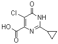 结构式 CAS# 858956-26-0, 5-氯-2-环丙基-1,6-二氢-6-氧代-4-吡啶甲酸