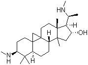 structure of CAS# 860-79-7, Cyclovirobuxin D;(3b,5a,16a,20S)-4,4,14-Trimethyl-3,20-bis(methylamino)-9,19-cyclopregnan-16-ol