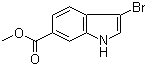 3-Bromo-1H-indole-6-carboxylic acid methyl ester molecular structure (CAS 860457-92-7)