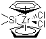 structure of CAS# 86050-32-0, Dimethylsilylbis(cyclopentadienyl)zirconium dichloride