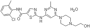Dasatinib monohydrate molecular structure (CAS 863127-77-9)