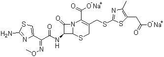 Cefodizime sodium molecular structure (CAS 86329-79-5)