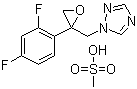 2-[[(2,4-Difluorophenyl)-2-oxiranyl]methyl]-1H-1,2,4-triazole methanesulfonate molecular structure (CAS 86386-77-8)