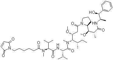Maleimidocaproyl-monomethylauristatin E molecular structure (CAS 863971-24-8)