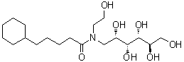 1-[(5-Cyclohexyl-1-oxopentyl)(2-hydroxyethyl)amino]-1-deoxy-D-glucitol molecular structure (CAS 864434-16-2)