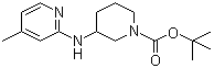 结构式 CAS# 864685-00-7, 3-[(4-甲基-2-吡啶基)氨基]-1-哌啶甲酸叔丁酯