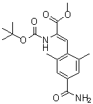 结构式 CAS# 864825-84-3, (2Z)-3-[4-(氨基羰基)-2,6-二甲基苯基]-2-[[(1,1-二甲基乙氧基)羰基]氨基]-2-丙烯酸甲酯