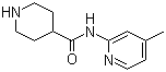 structure of CAS# 865078-92-8, N-(4-Methylpyridin-2-yl)piperidine-4-carboxamide;Piperidine-4-carboxylic acid (4-methylpyridin-2-yl)amide