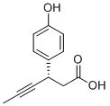 (3S)-3-(4-Hydroxyphenyl)-4-hexynoic acid molecular structure (CAS 865233-35-8)