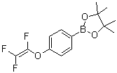 结构式 CAS# 865485-85-4, 4,4,5,5-四甲基-2-[4-[(1,2,2-三氟乙烯基)氧基]苯基]-1,3,2-二氧硼杂环戊烷