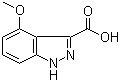 structure of CAS# 865887-02-1, 4-Methoxyindazole-3-carboxylic acid;4-Methoxy-1H-indazole-3-carboxylic acid