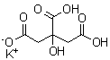 Potassium dihydrogen citrate molecular structure (CAS 866-83-1)