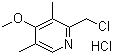 structure of CAS# 86604-75-3, 2-Chloromethyl-4-methoxy-3,5-dimethylpyridine hydrochloride