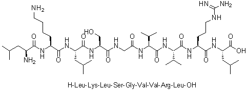 L-Leucyl-L-lysyl-L-leucyl-L-serylglycyl-L-valyl-L-valyl-L-arginyl-L-leucine molecular structure (CAS 866635-34-9)