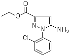 结构式 CAS# 866838-00-8, 5-氨基-1-(2-氯苯基)-1H-吡唑-3-羧酸乙酯
