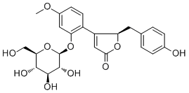 (+)-Puerol B 2"-O-glucoside molecular structure (CAS 868409-19-2)