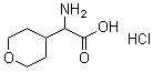 结构式 CAS# 868748-75-8, alpha-氨基四氢-2H-吡喃-4-乙酸盐酸盐