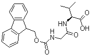 N-[(9H-Fluoren-9-ylmethoxy)carbonyl]glycyl-L-valine molecular structure (CAS 86895-14-9)