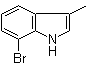 结构式 CAS# 86915-22-2, 7-溴-3-甲基吲哚