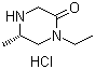 structure of CAS# 869901-73-5, (5S)-1-Ethyl-5-methylpiperazin-2-one hydrochloride