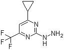 4-Cyclopropyl-2-hydrazinyl-6-(trifluoromethyl)pyrimidine molecular structure (CAS 869945-40-4)