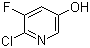 2-Chloro-3-fluoro-5-hydroxypyridine molecular structure (CAS 870062-76-3)