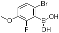 2-Fluoro-3-methoxy-6-bromophenylboronic acid molecular structure (CAS 871126-17-9)