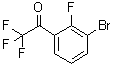 structure of CAS# 871353-32-1, 1-(3-Bromo-2-fluorophenyl)-2,2,2-trifluoroethanone