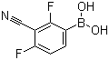 结构式 CAS# 871940-31-7, (3-氰基-2,4-二氟苯基)硼酸