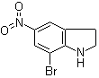 structure of CAS# 87240-06-0, 7-Bromo-5-nitro-1H-indoline;NSC 283852