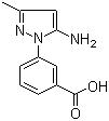 3-(5-Amino-3-methyl-1H-pyrazol-1-yl)benzoic acid molecular structure (CAS 872407-85-7)