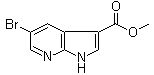 结构式 CAS# 872619-43-7, 5-溴-1H-吡咯并[2,3-b]吡啶-3-羧酸甲酯