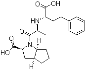 structure of CAS# 87269-97-4, Ramiprilat;(2S,3aS,6aS)-1-((S)-N-((S)-1-Carboxy-3-phenylpropyl)alanyl)tetrahydrocyclopenta[b]pyrrole-2-carboxylic acid