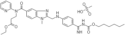 结构式 CAS# 872728-81-9, 达比加群酯甲磺酸盐