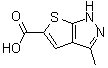 结构式 CAS# 873072-60-7, 3-甲基-1H-噻吩并[2,3-c]吡唑-5-羧酸